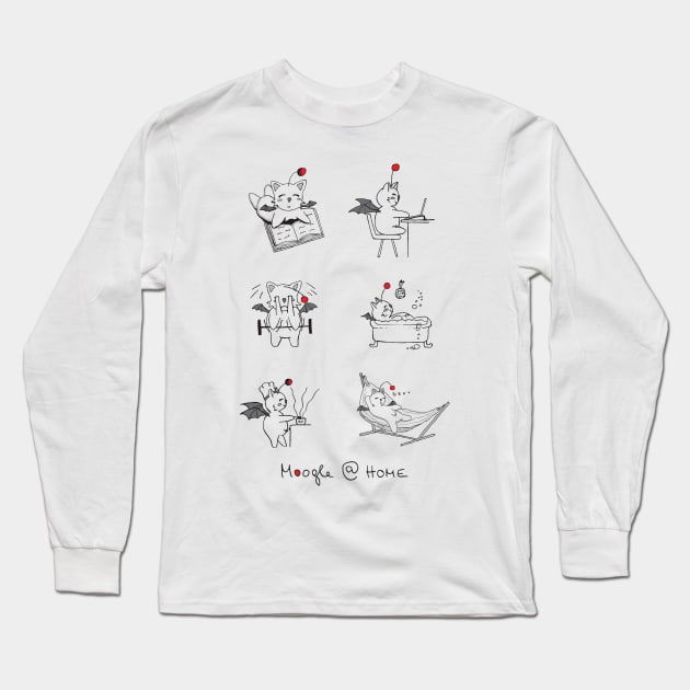 Moogle at Home - Final Fantasy Long Sleeve T-Shirt by geekmethat